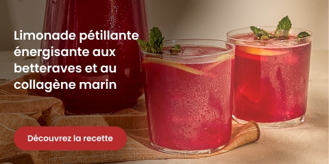 Limonade pétillante énergisante aux betteraves et au collagène marin