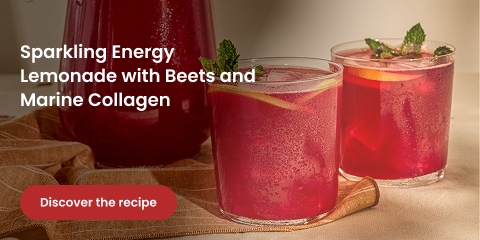 Sparkling Energy Lemonade with Beets and Marine Collagen